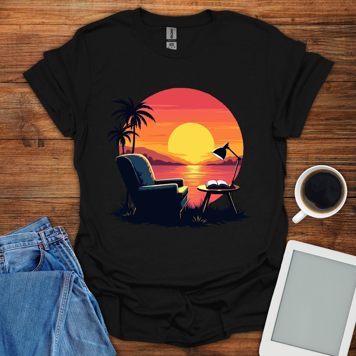 Sunset Reading Tee