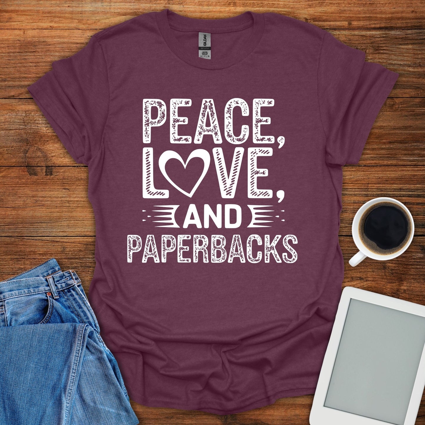 Peace, Love, And Paperbacks Tee