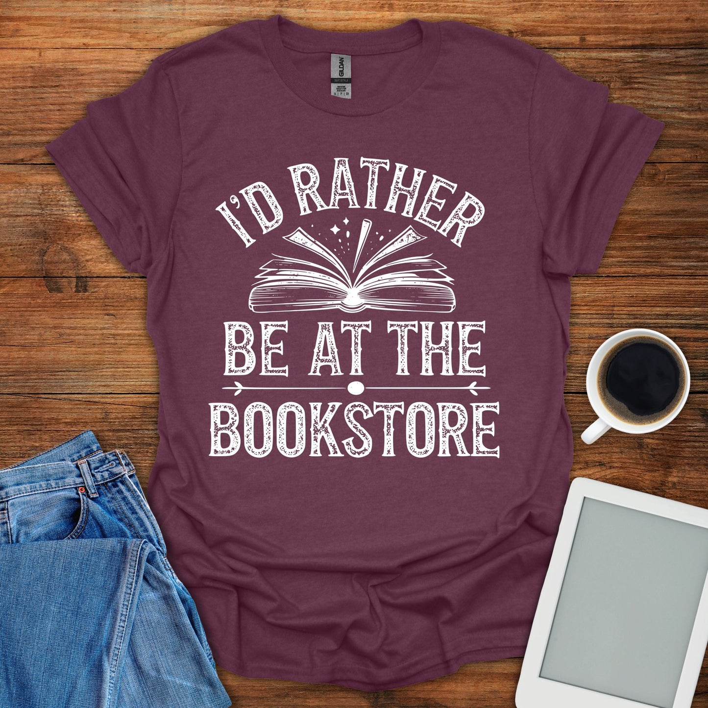 I'd Rather Be At The Bookstore Tee