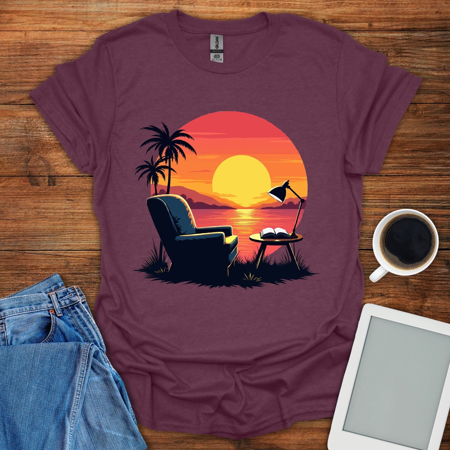 Sunset Reading Tee
