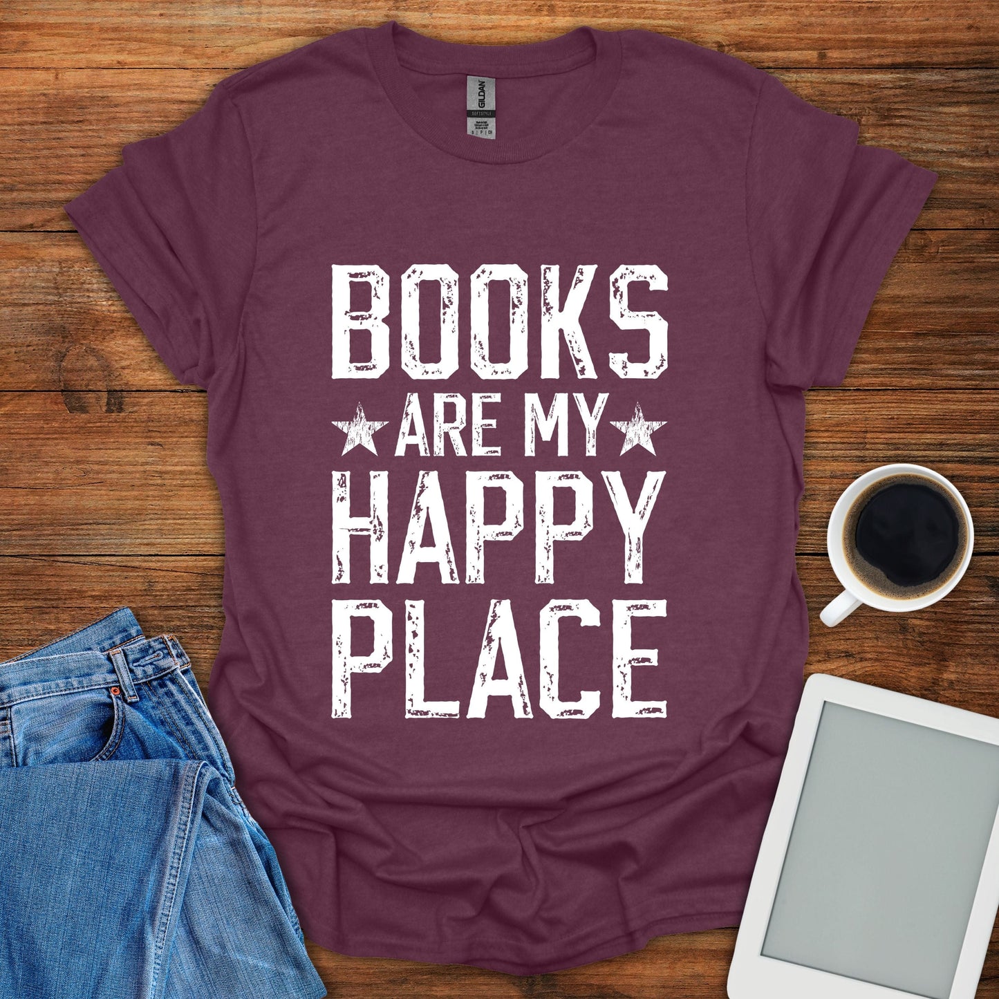 Books Are My Happy Place Tee