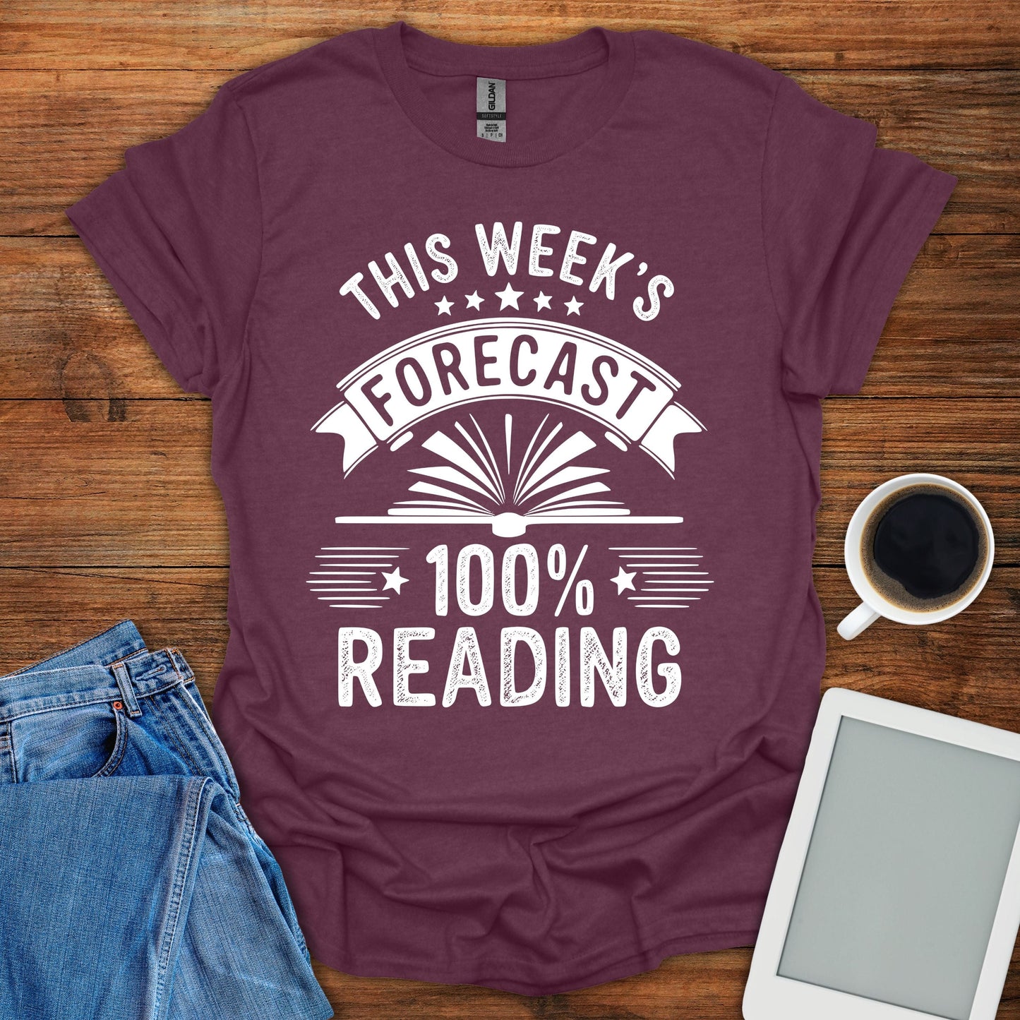 This Week's Forecast: 100% Reading Tee