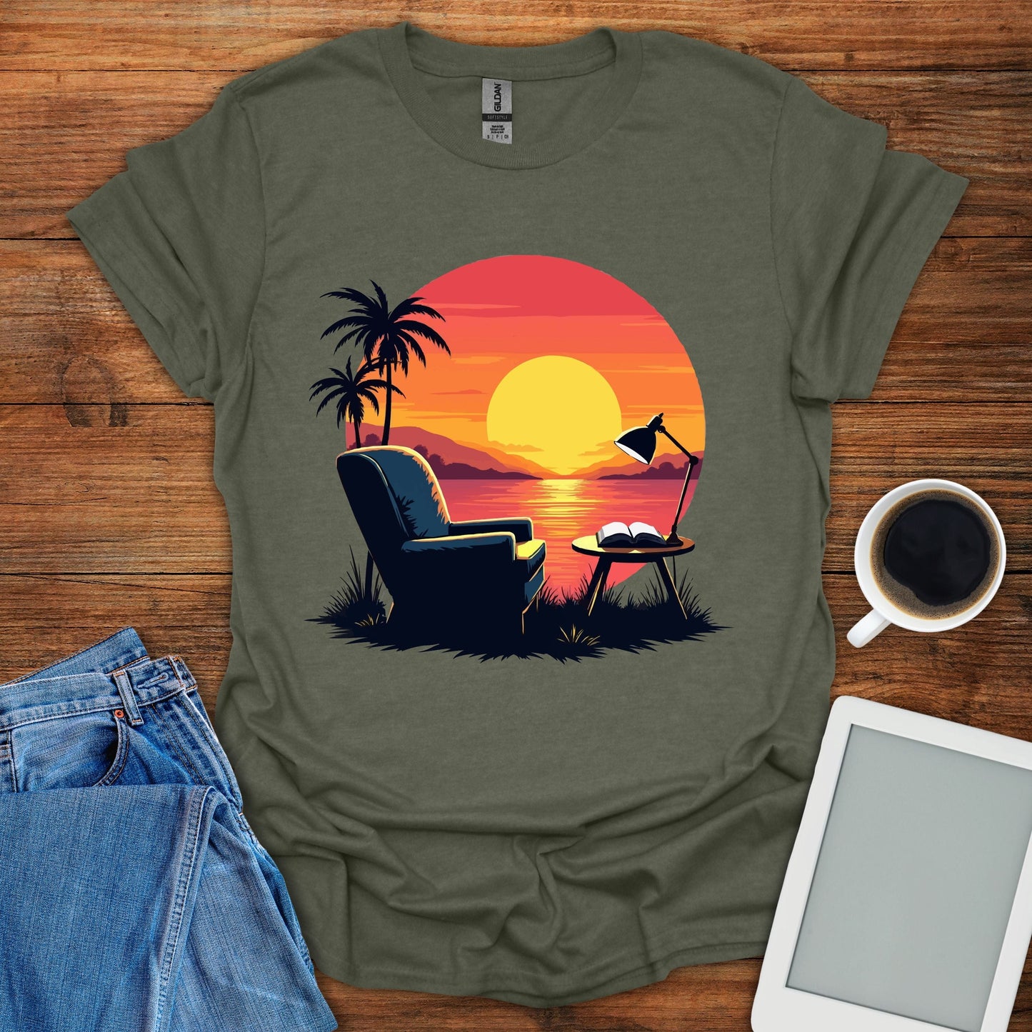 Sunset Reading Tee