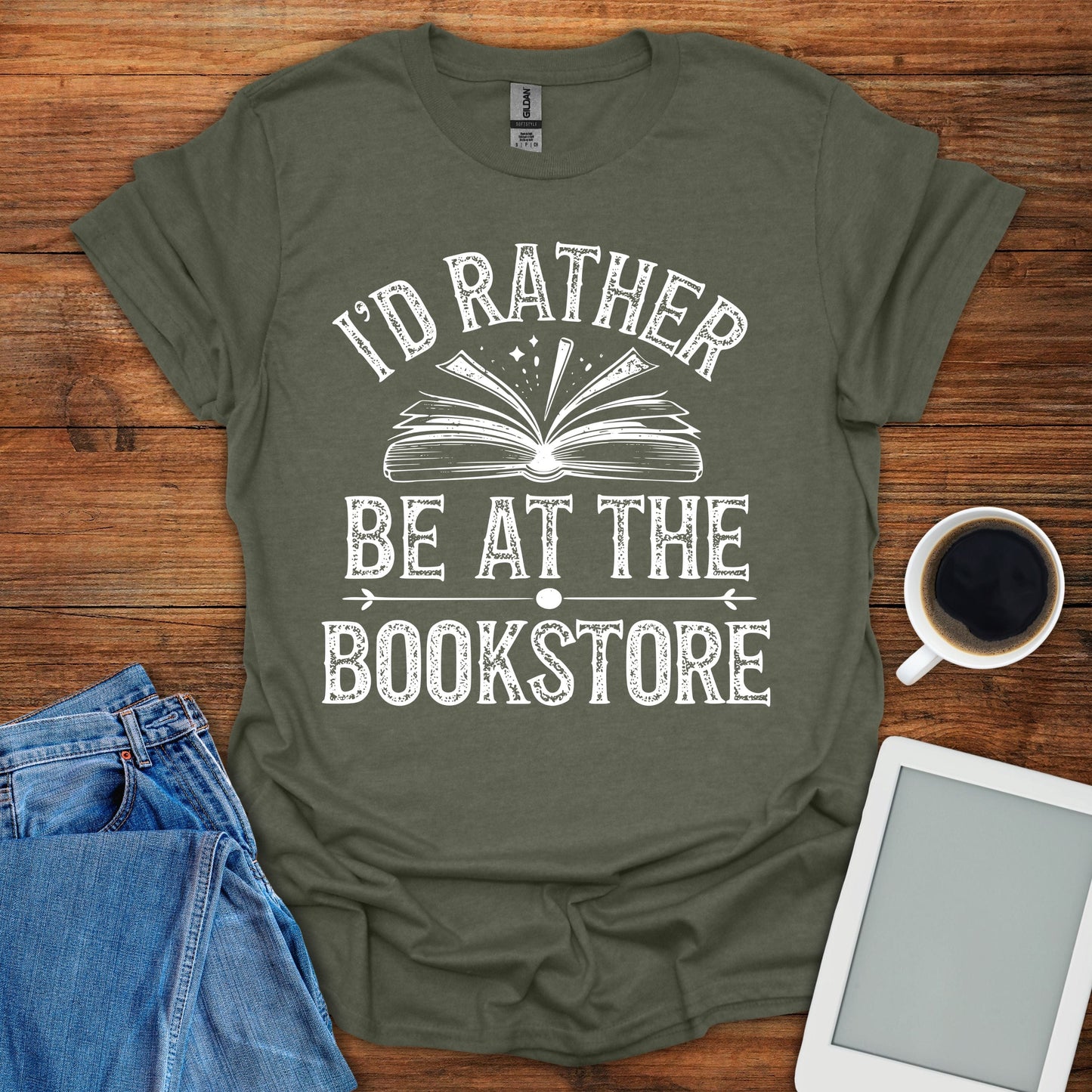 I'd Rather Be At The Bookstore Tee