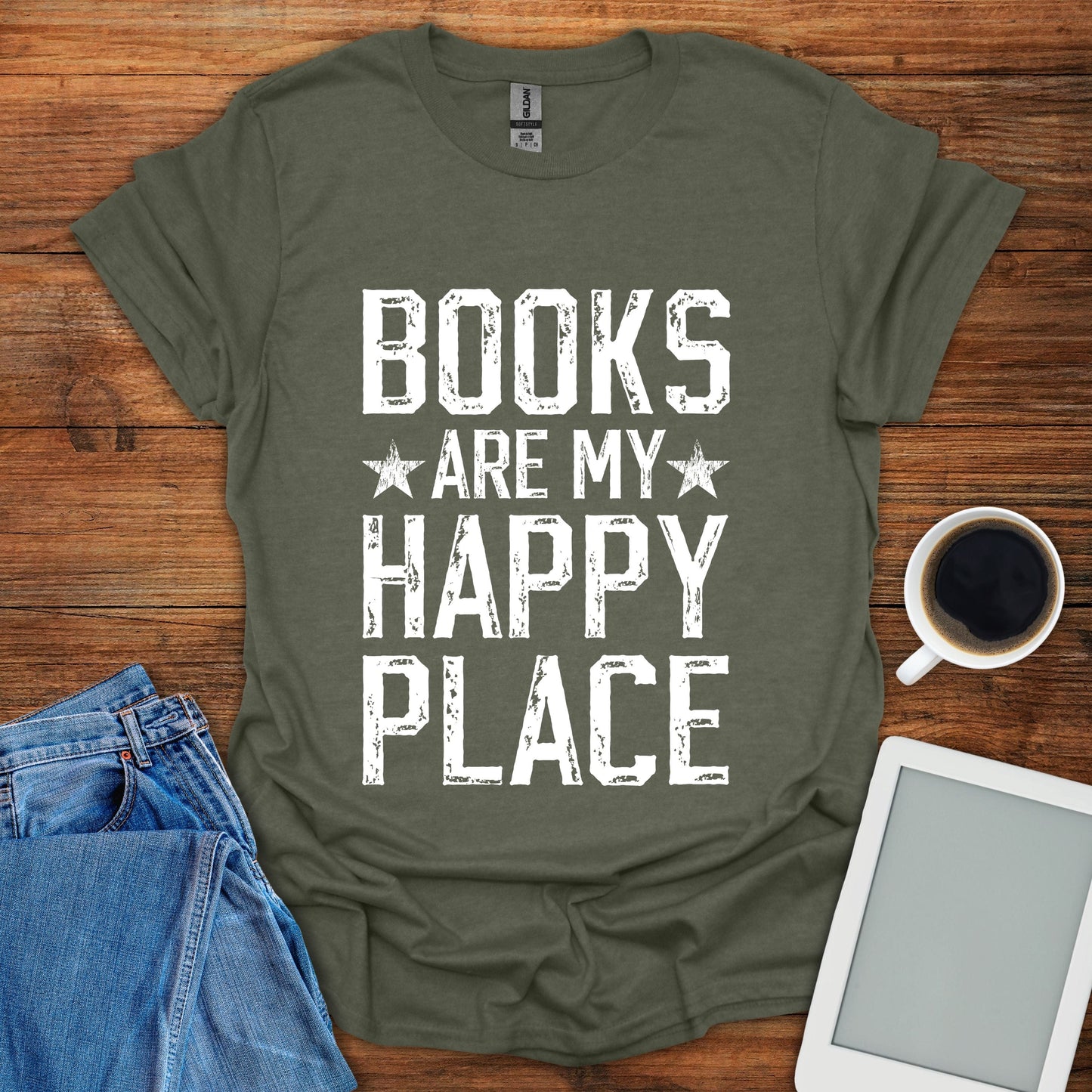 Books Are My Happy Place Tee