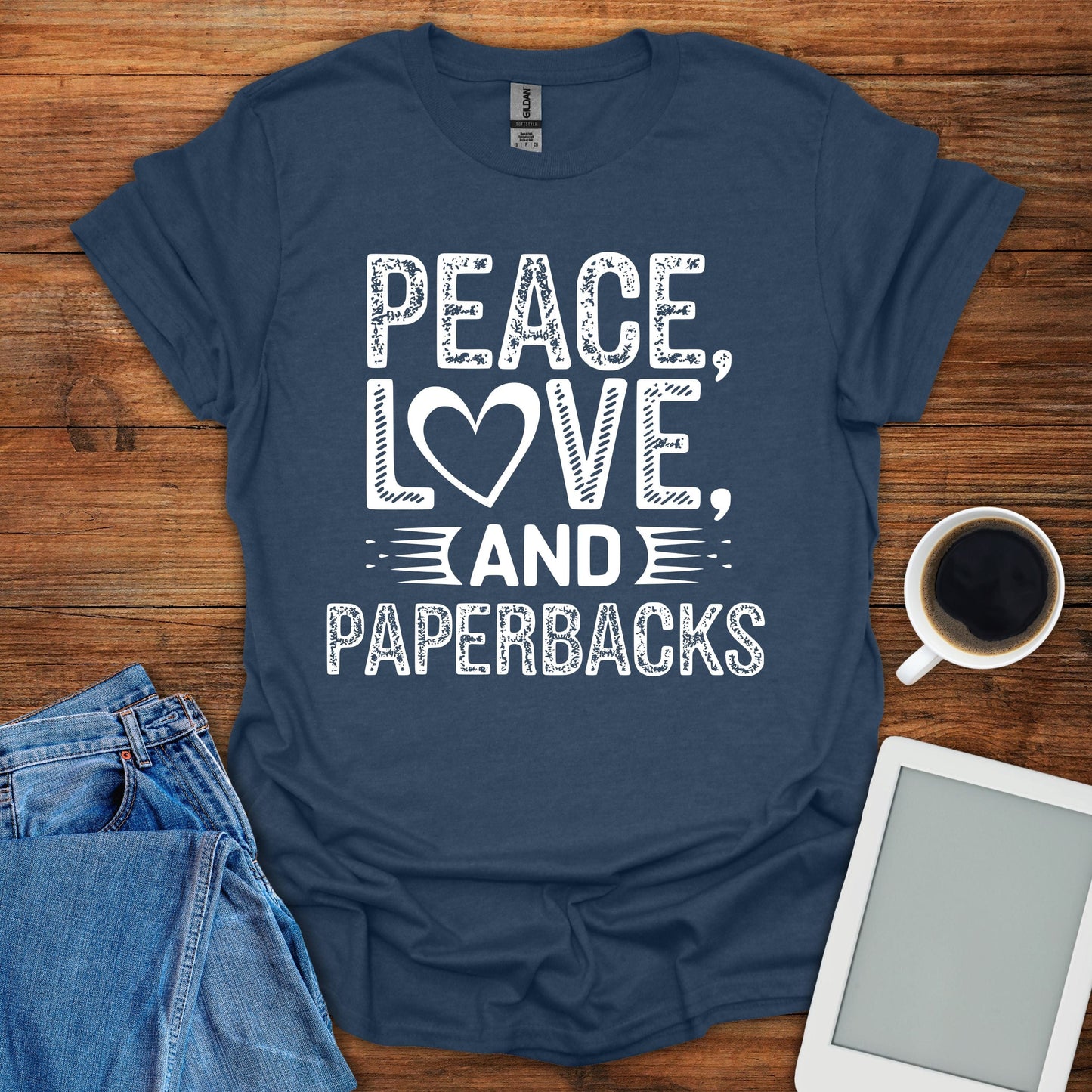 Peace, Love, And Paperbacks Tee