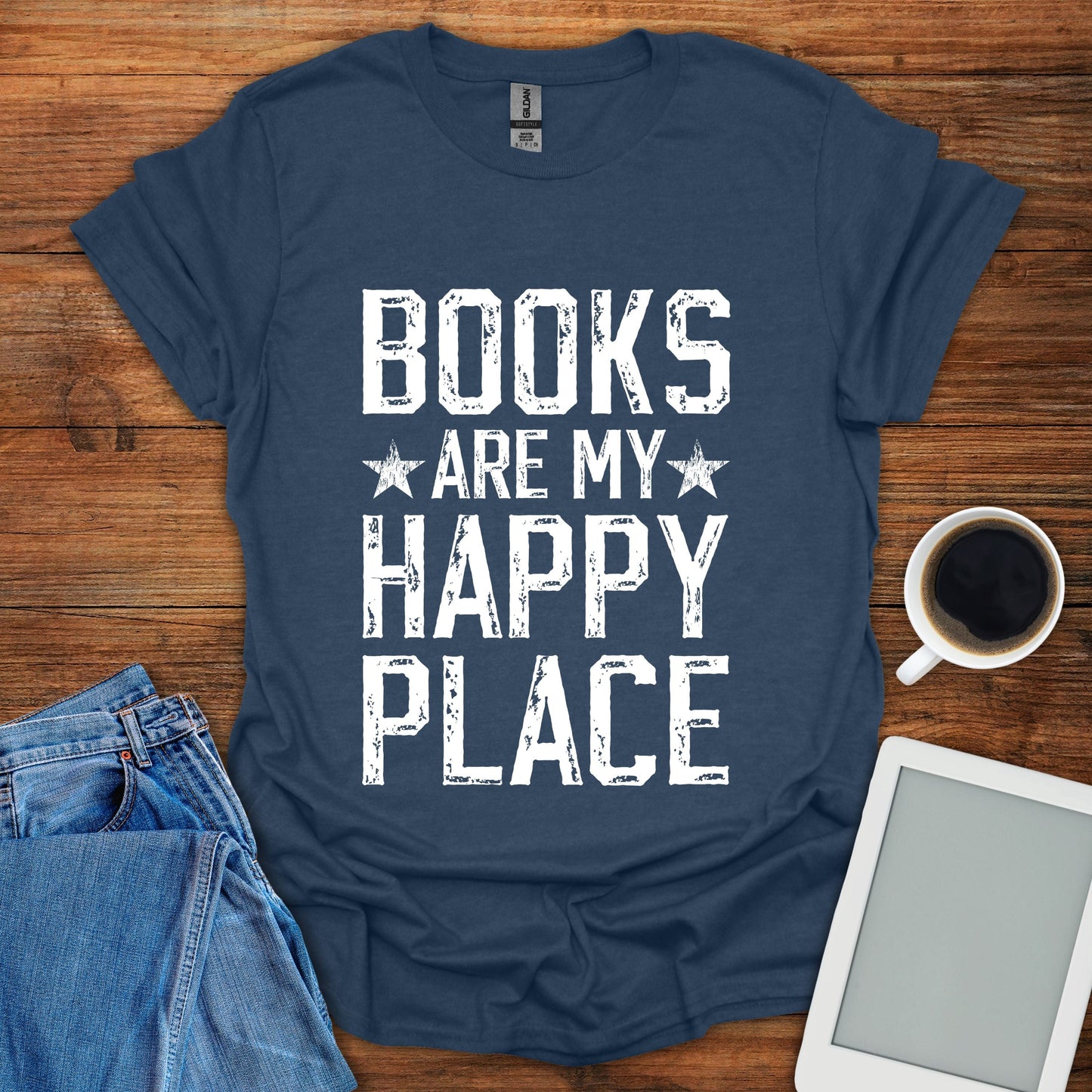 Books Are My Happy Place Tee