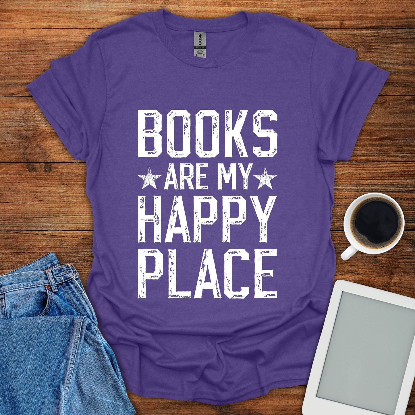Books Are My Happy Place Tee