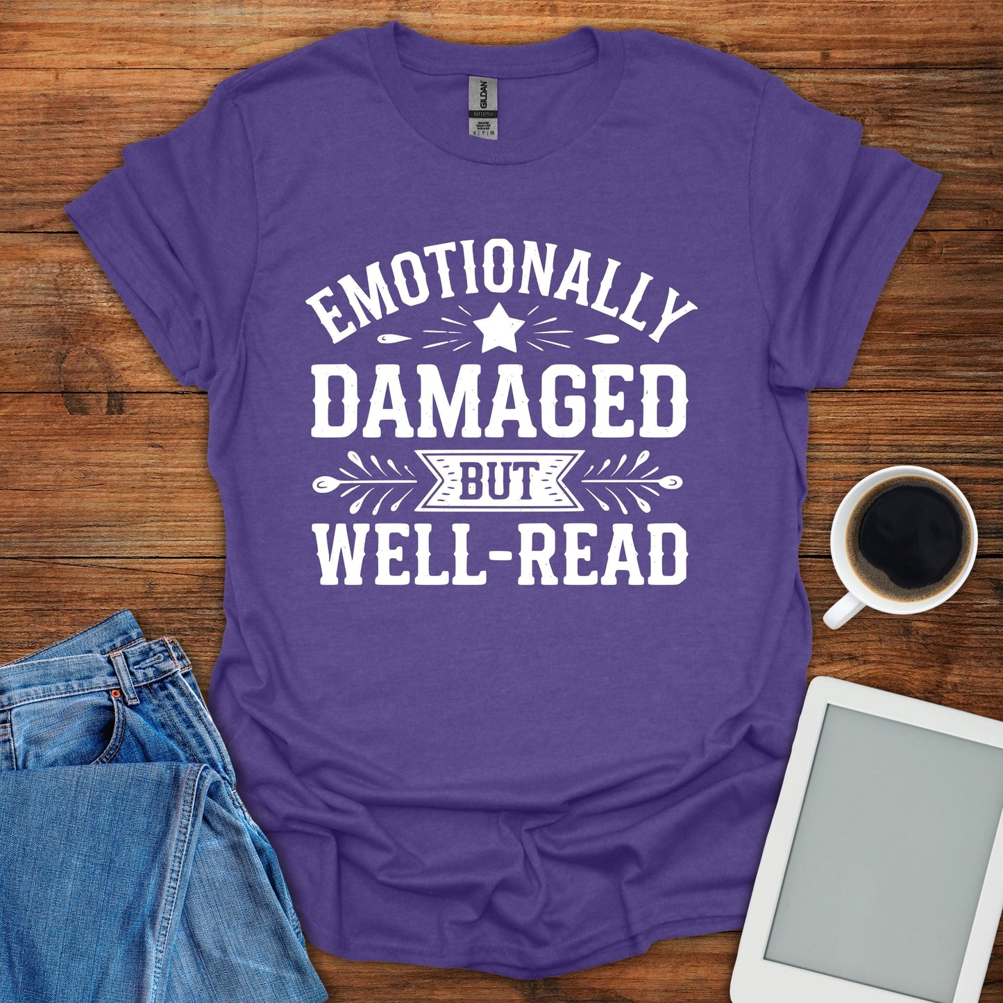 Emotionally Damaged But Well-Read Tee