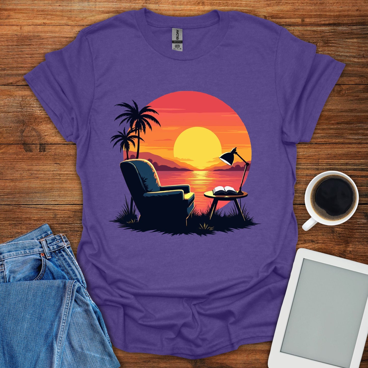 Sunset Reading Tee