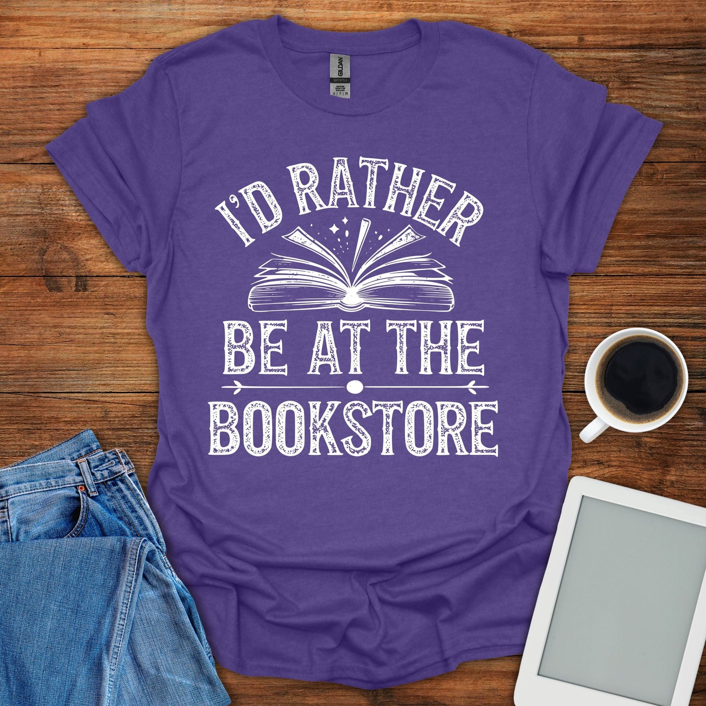 I'd Rather Be At The Bookstore Tee
