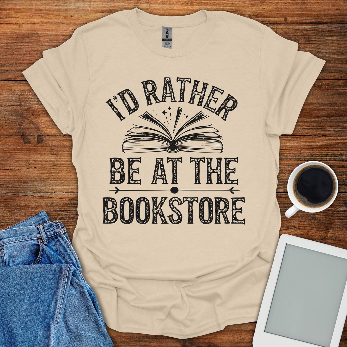 I'd Rather Be At The Bookstore Tee