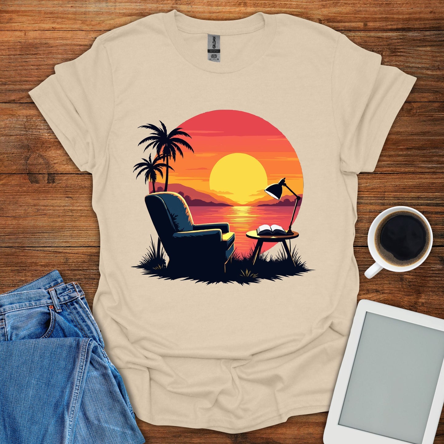 Sunset Reading Tee