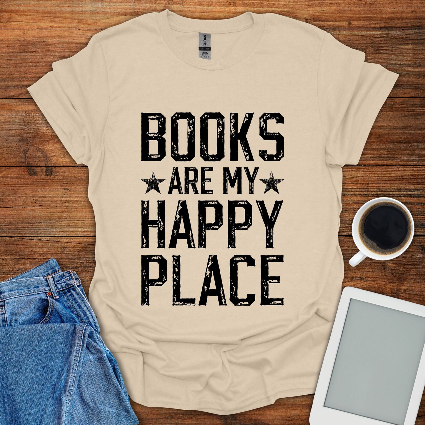 Books Are My Happy Place Tee
