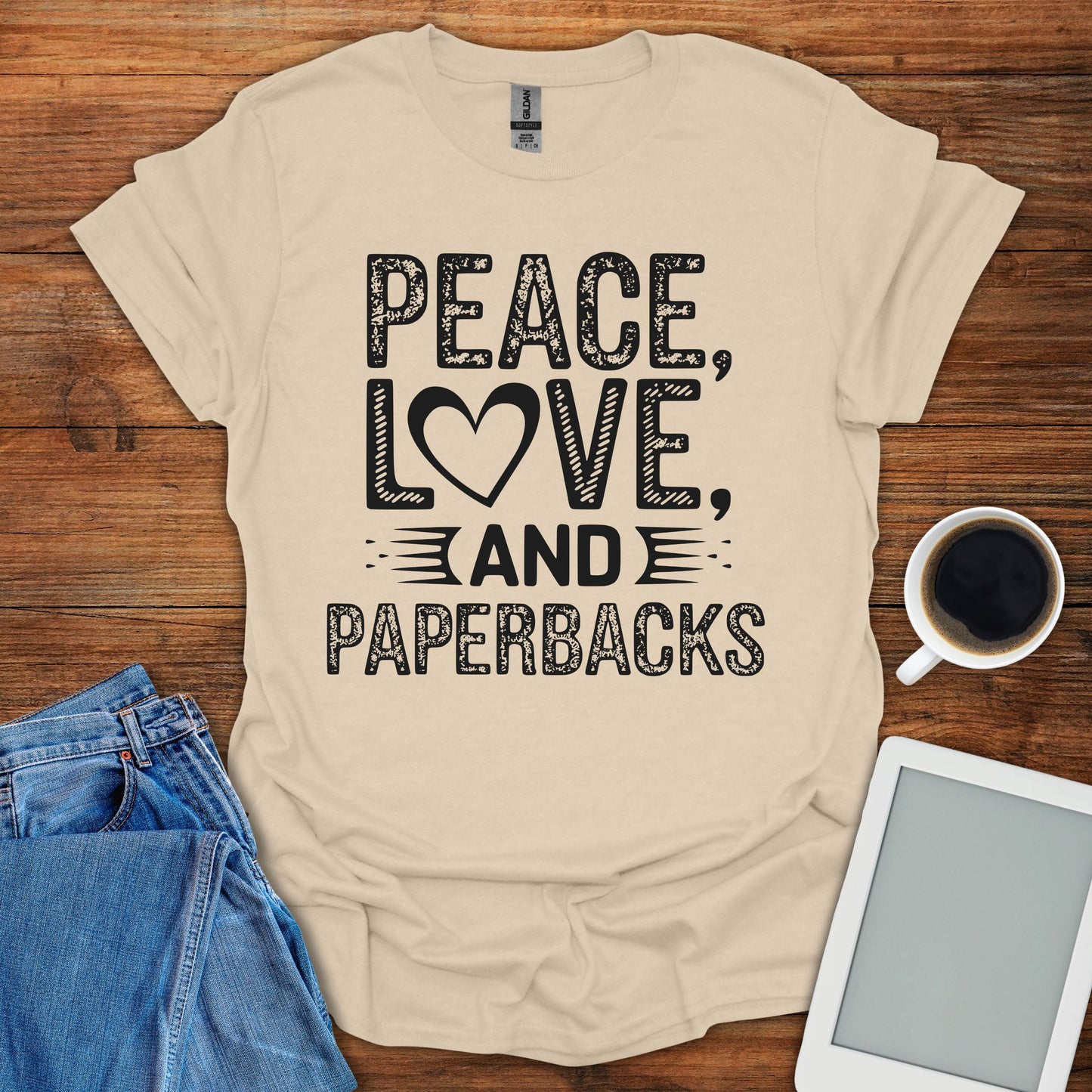 Peace, Love, And Paperbacks Tee
