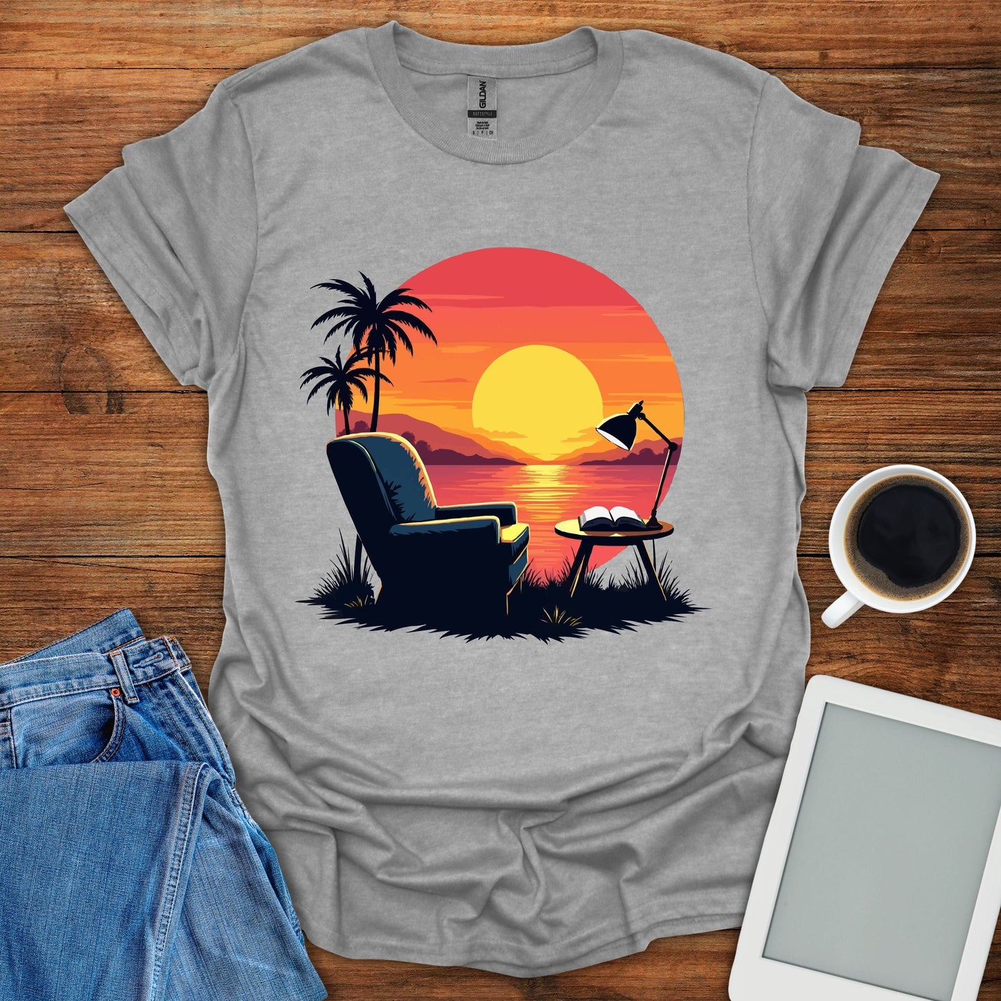 Sunset Reading Tee