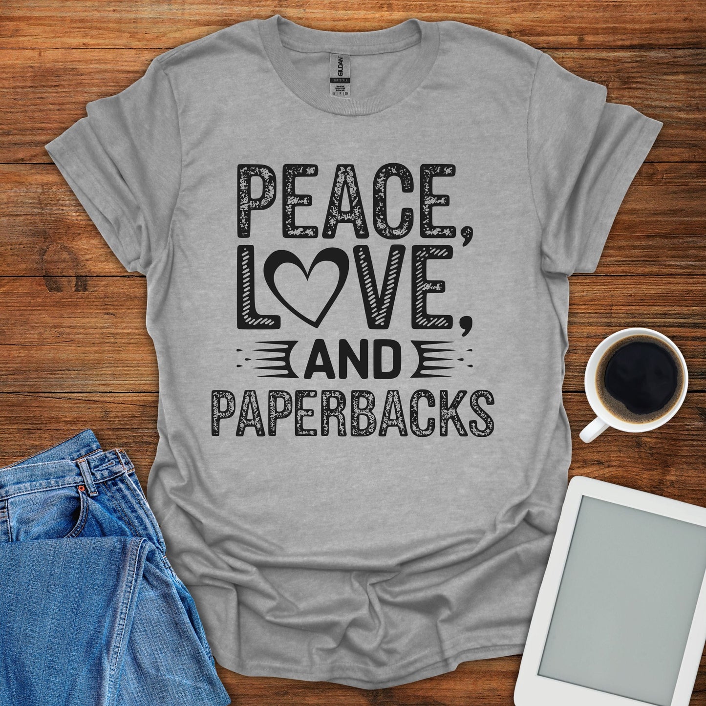 Peace, Love, And Paperbacks Tee