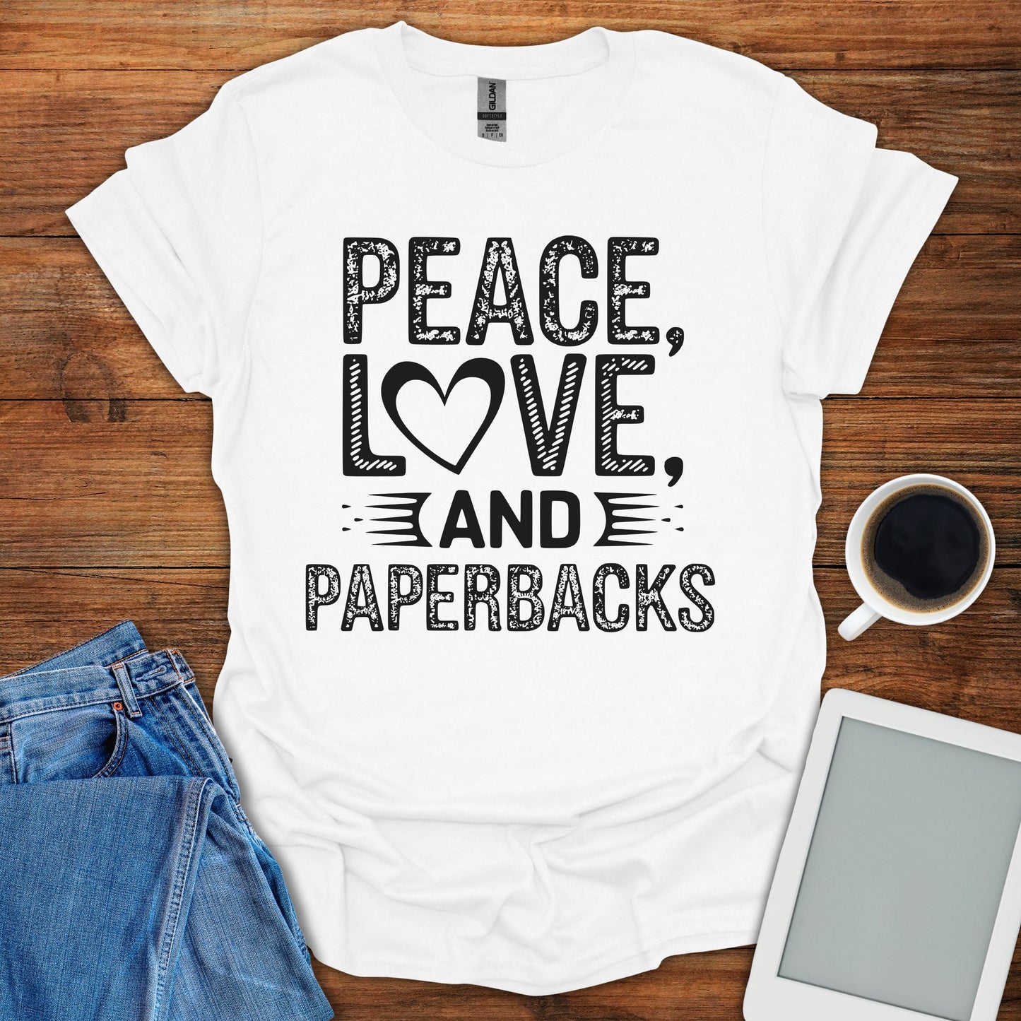 Peace, Love, And Paperbacks Tee