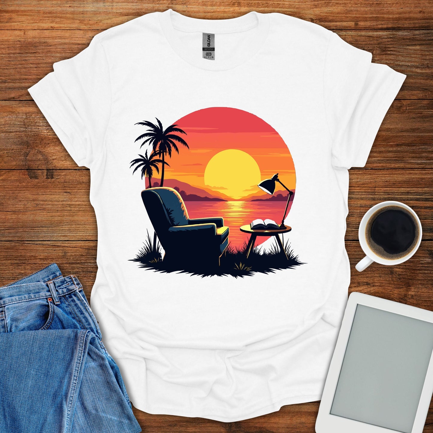 Sunset Reading Tee