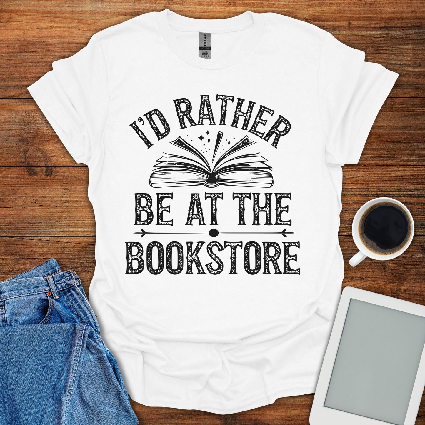 I'd Rather Be At The Bookstore Tee