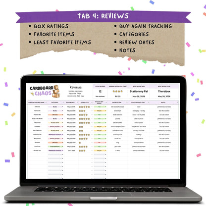 Cardboard Chaos - Subscription Box Tracker