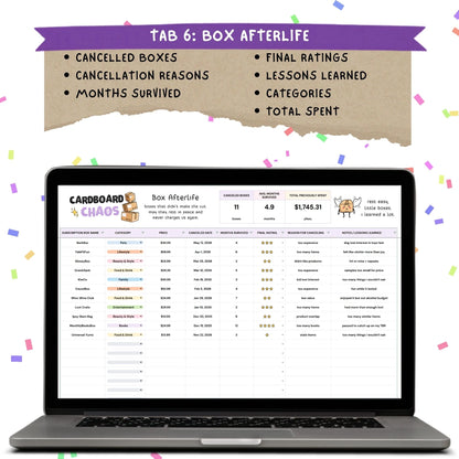 Cardboard Chaos - Subscription Box Tracker