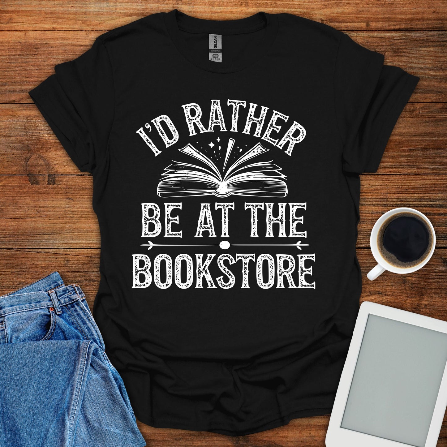 I'd Rather Be At The Bookstore Tee