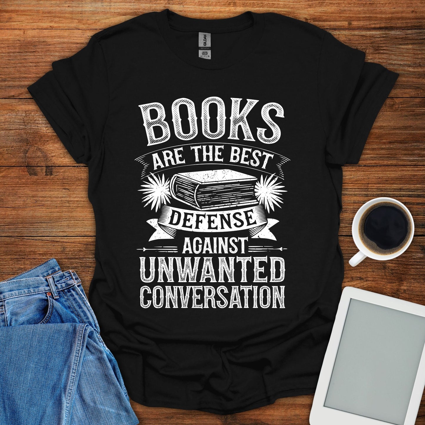 Book Are The Best Defense Against Unwanted Conversation Tee