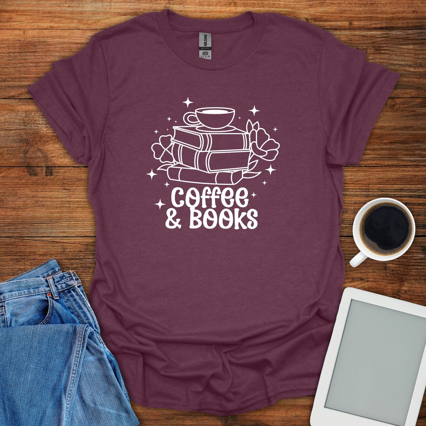 Coffee & Books Tee