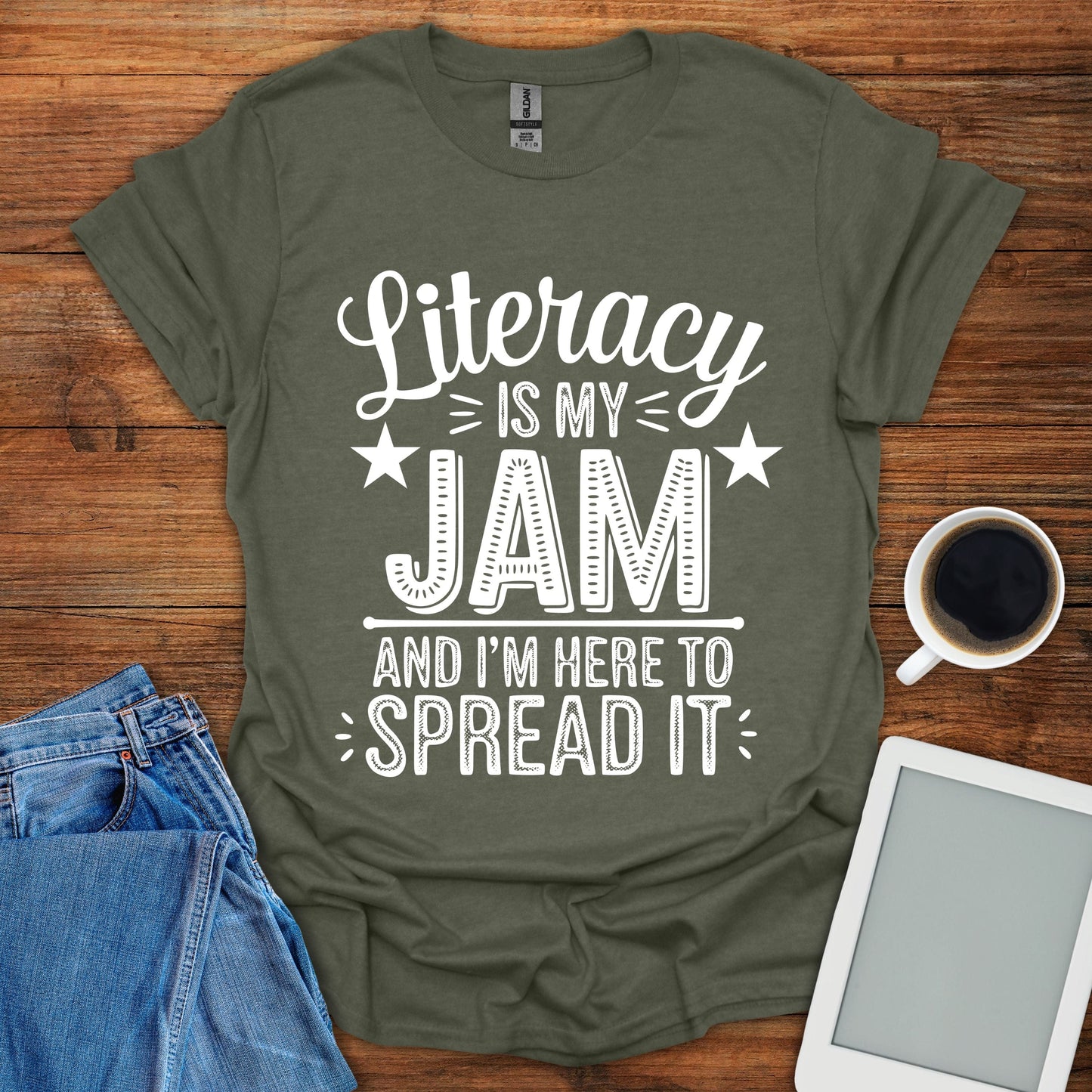 Literacy Is My Jam And I'm Here To Spread It Tee