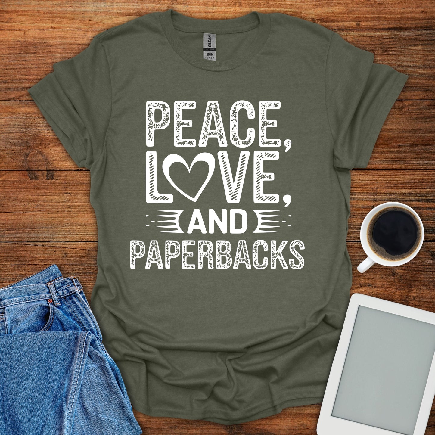Peace, Love, And Paperbacks Tee
