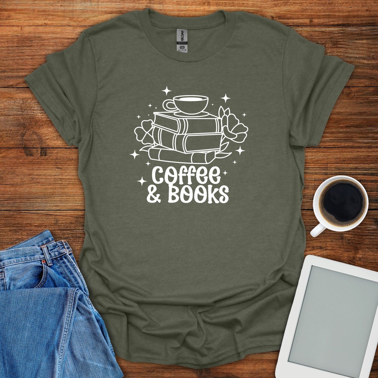 Coffee & Books Tee