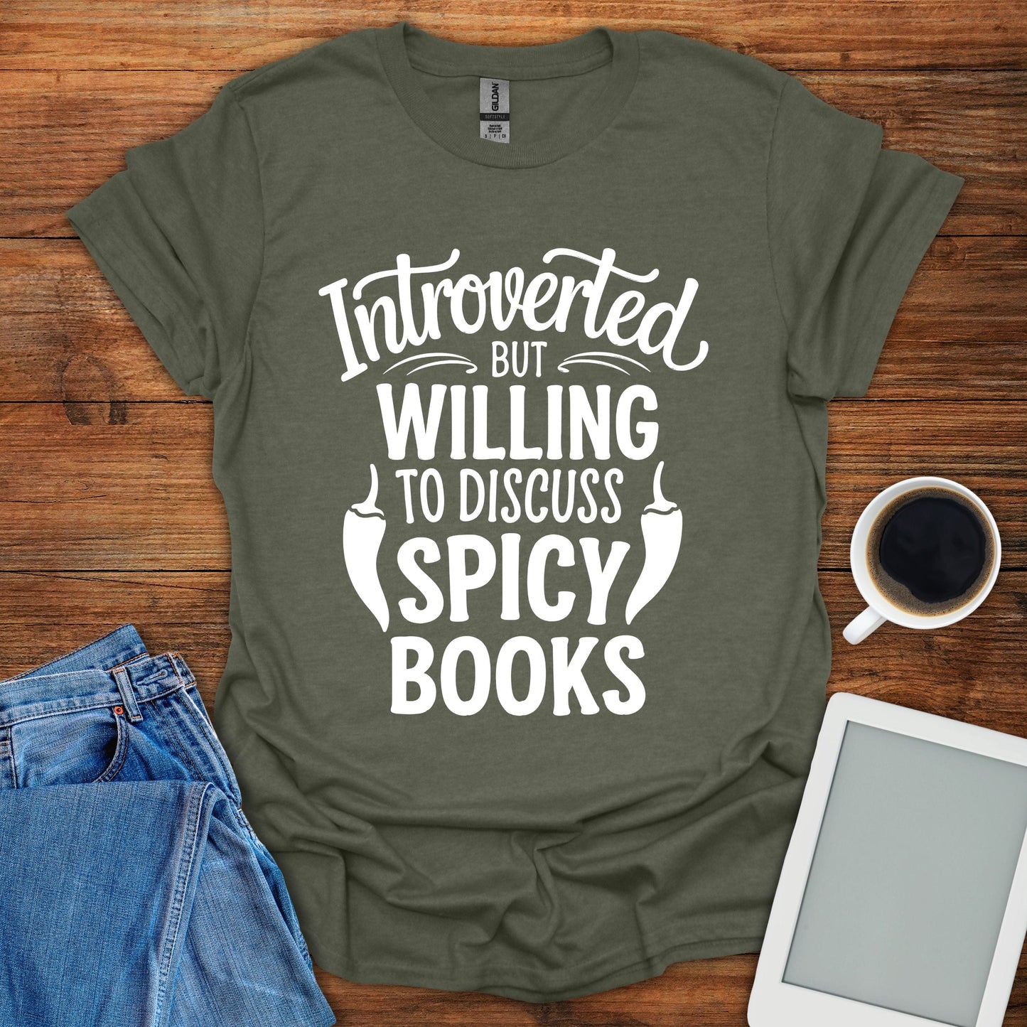 Introverted But Willing To Discuss Spicy Books Tee