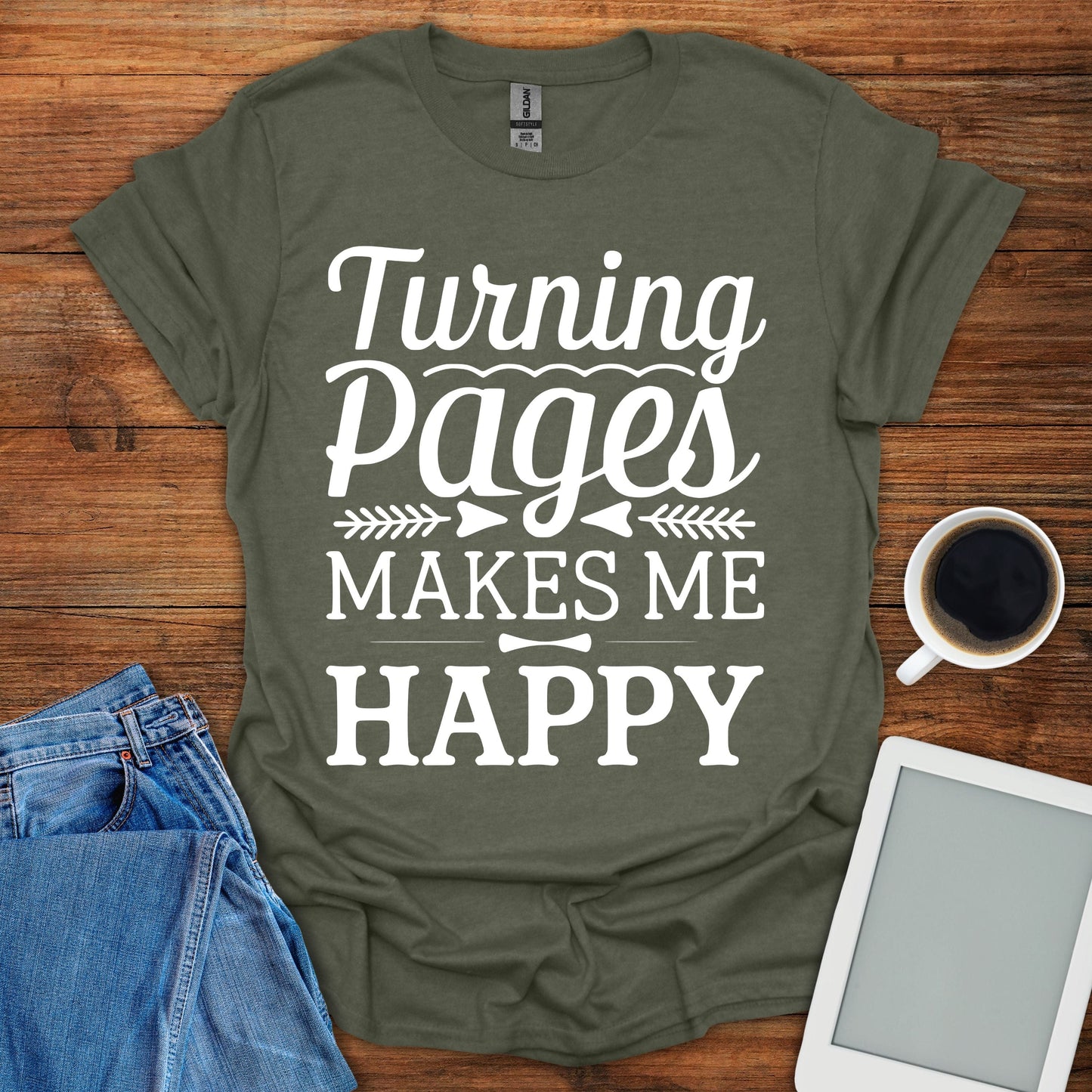 Turning Pages Makes Me Happy Tee