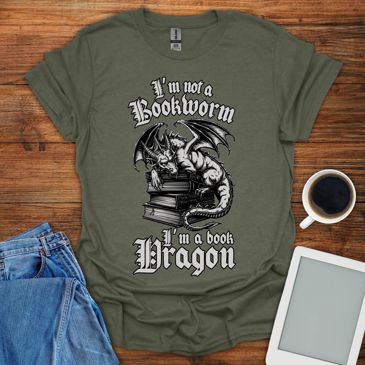 I'm Not A Bookworm, I'm A Book Dragon Tee