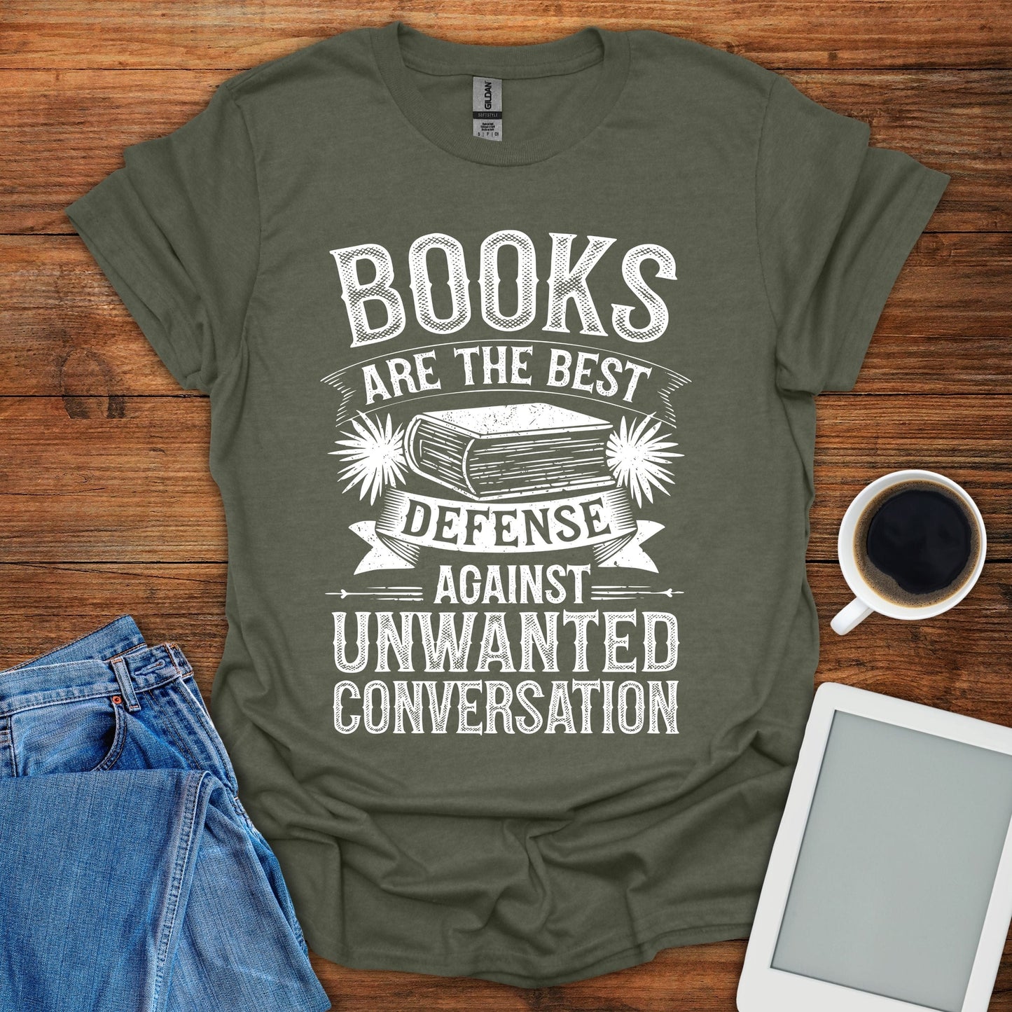 Book Are The Best Defense Against Unwanted Conversation Tee