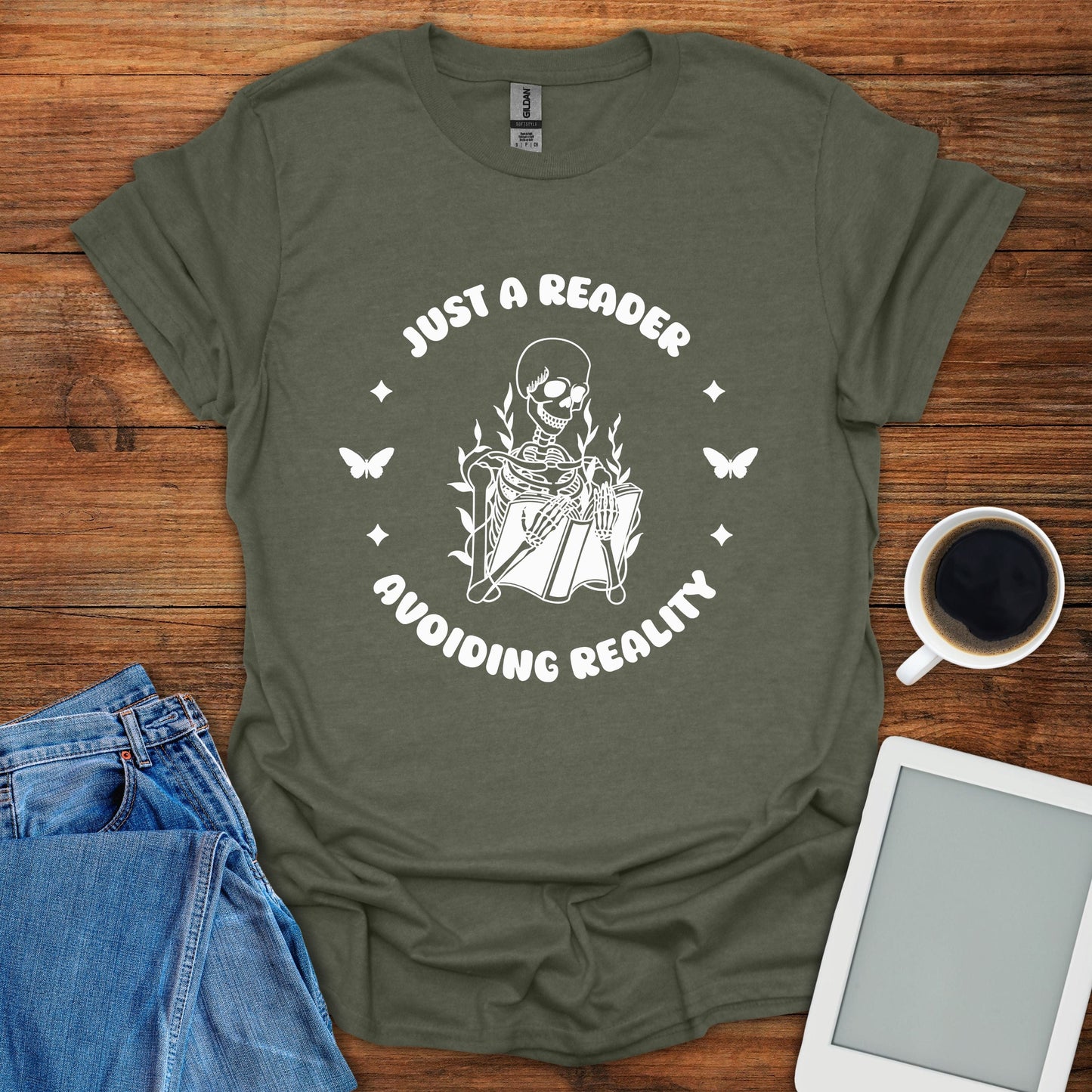 Just A Reader Avoiding Reality Tee