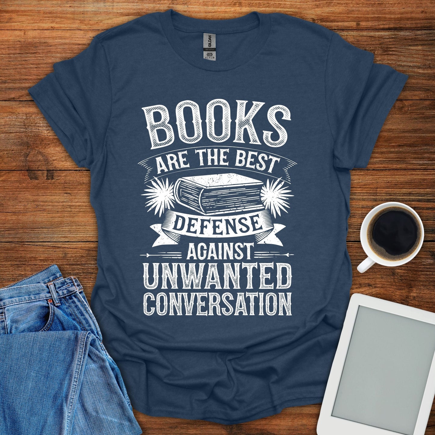 Book Are The Best Defense Against Unwanted Conversation Tee