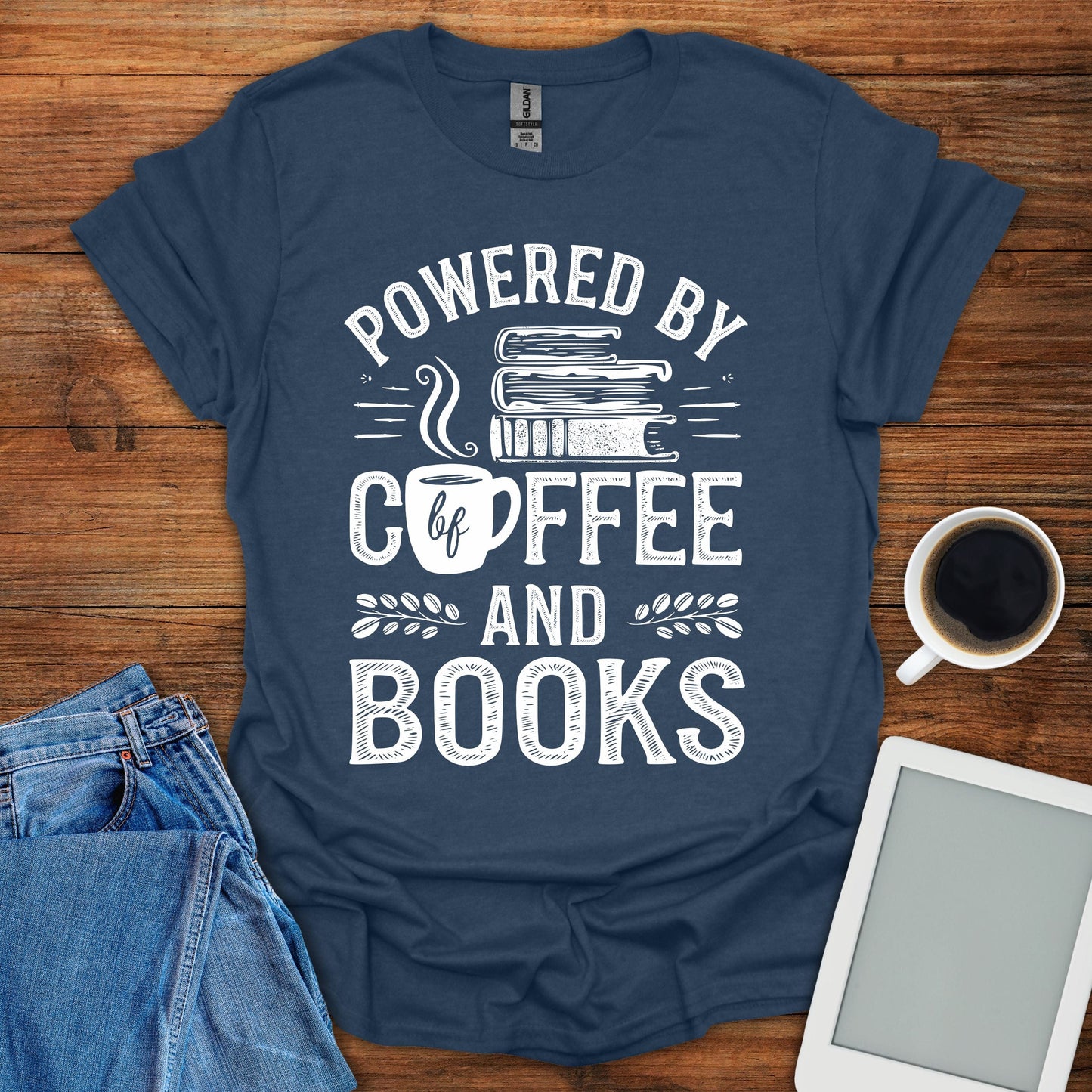 Powered By Coffee And Books Tee