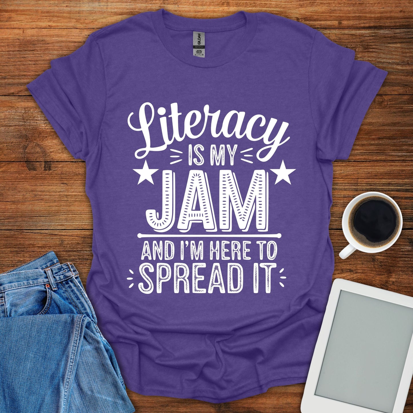 Literacy Is My Jam And I'm Here To Spread It Tee