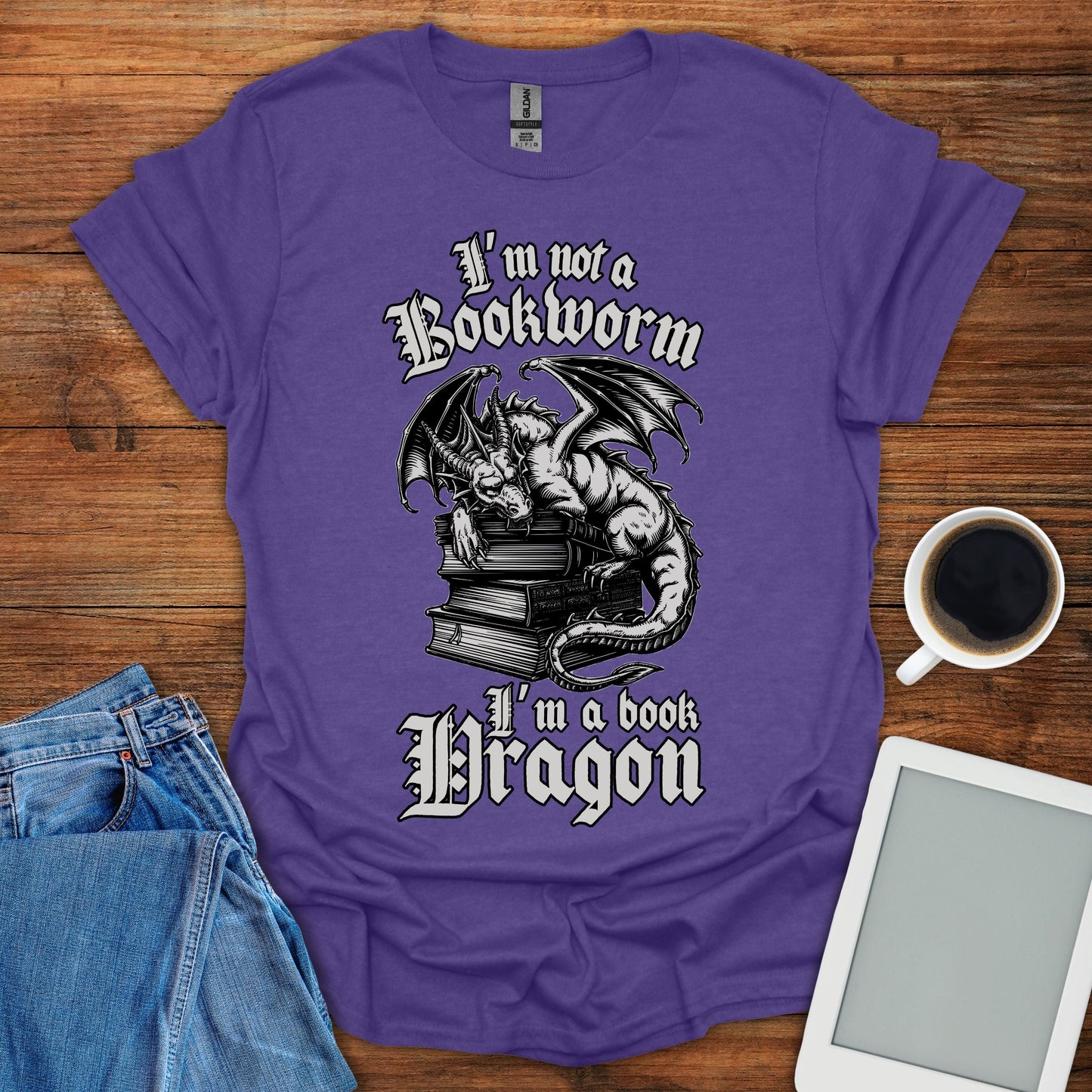 I'm Not A Bookworm, I'm A Book Dragon Tee