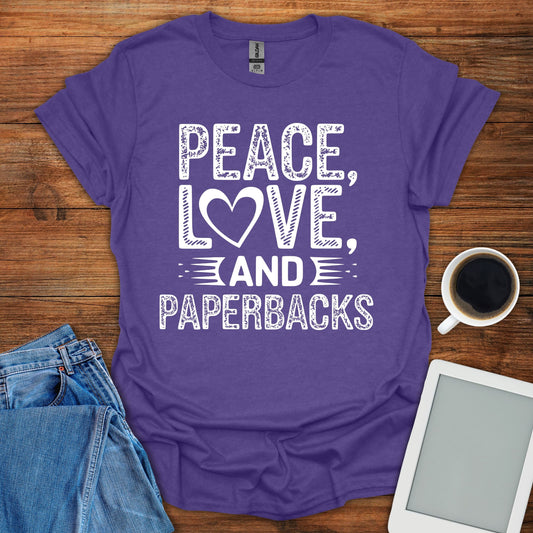 Peace, Love, And Paperbacks Tee