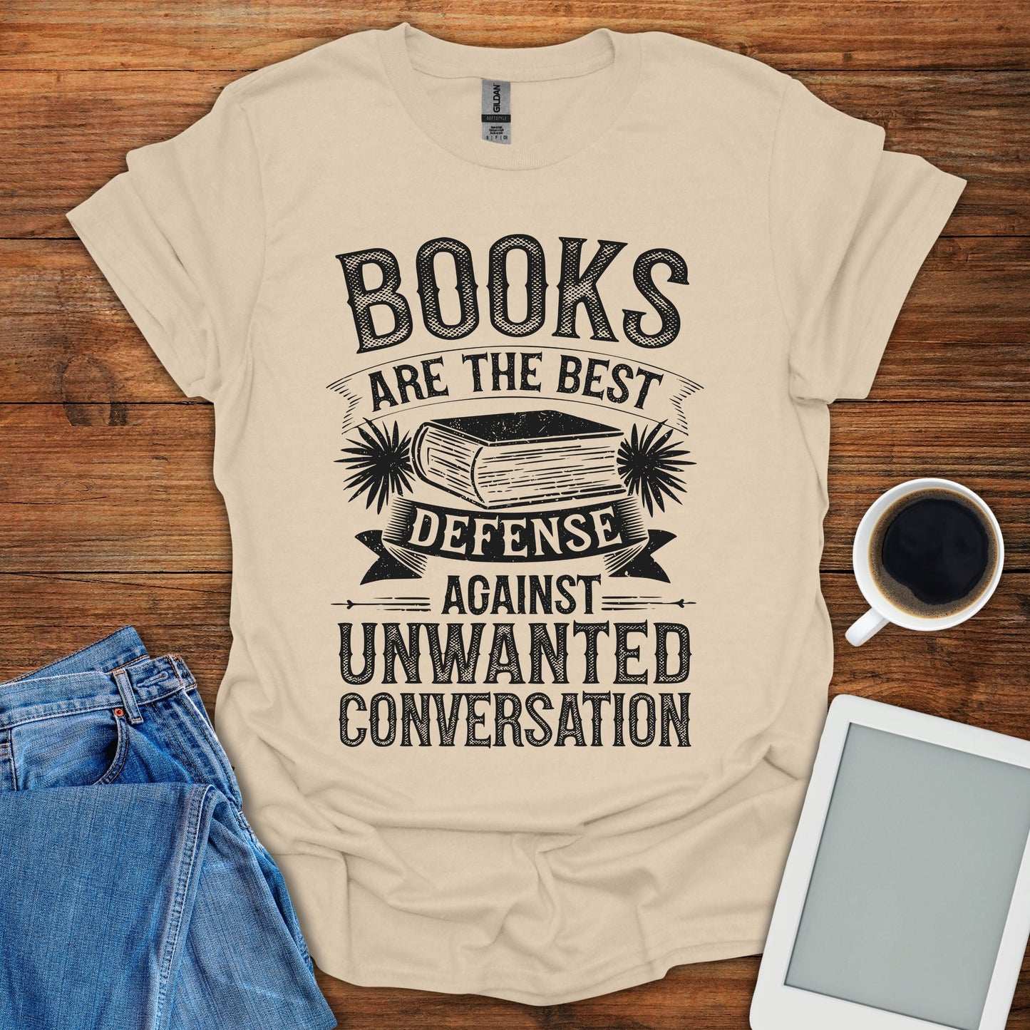 Book Are The Best Defense Against Unwanted Conversation Tee