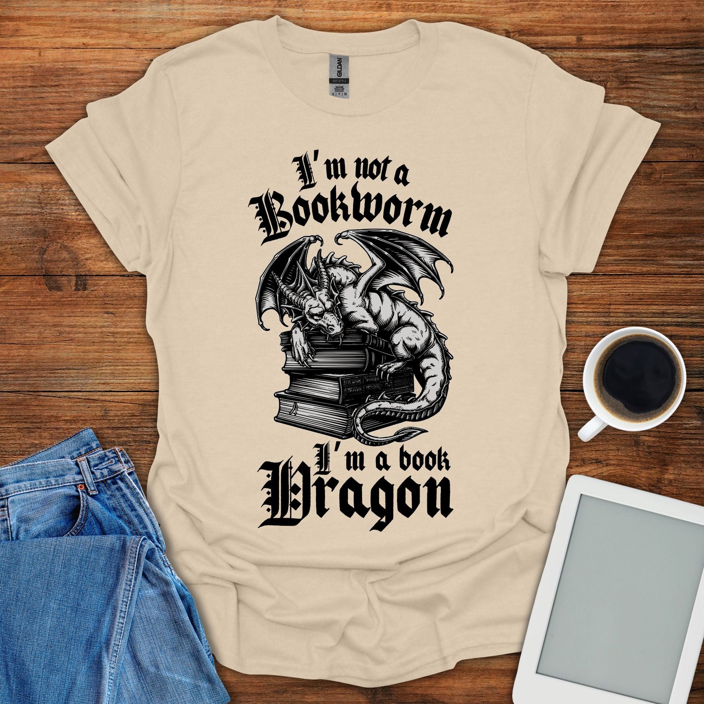 I'm Not A Bookworm, I'm A Book Dragon Tee