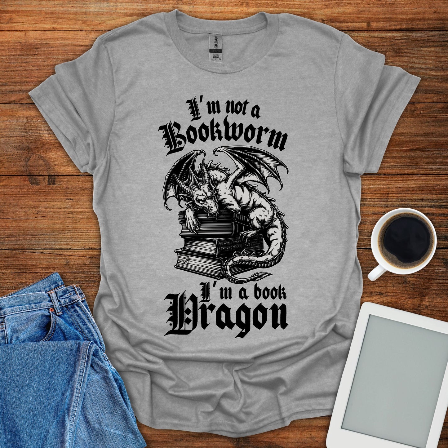 I'm Not A Bookworm, I'm A Book Dragon Tee