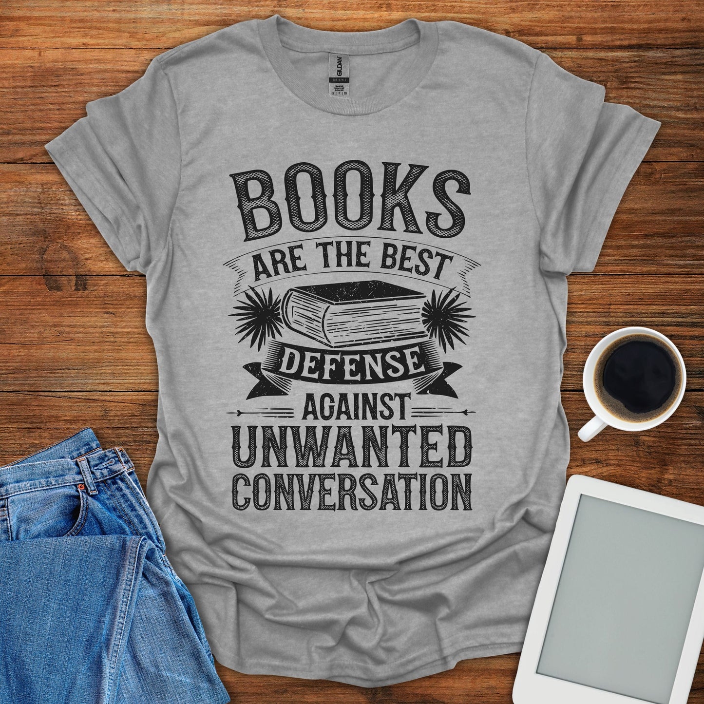 Book Are The Best Defense Against Unwanted Conversation Tee