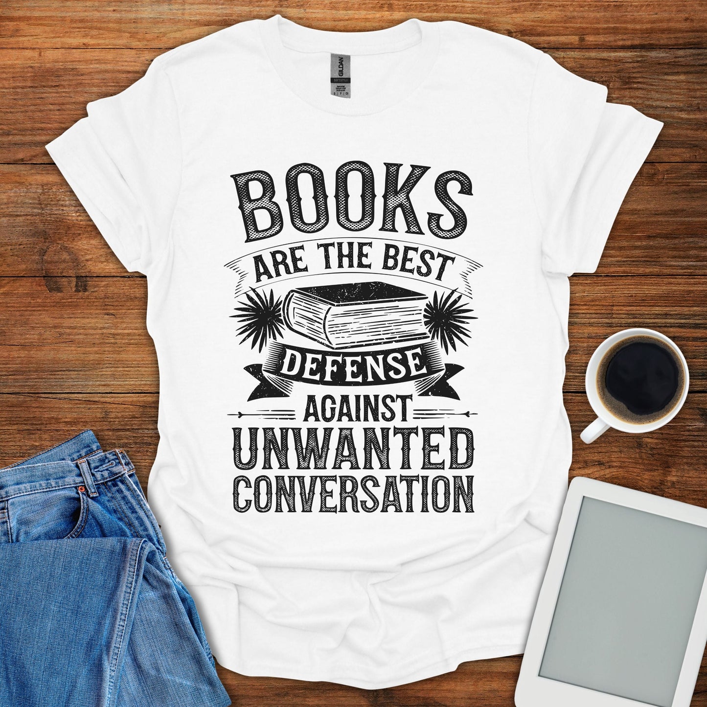 Book Are The Best Defense Against Unwanted Conversation Tee