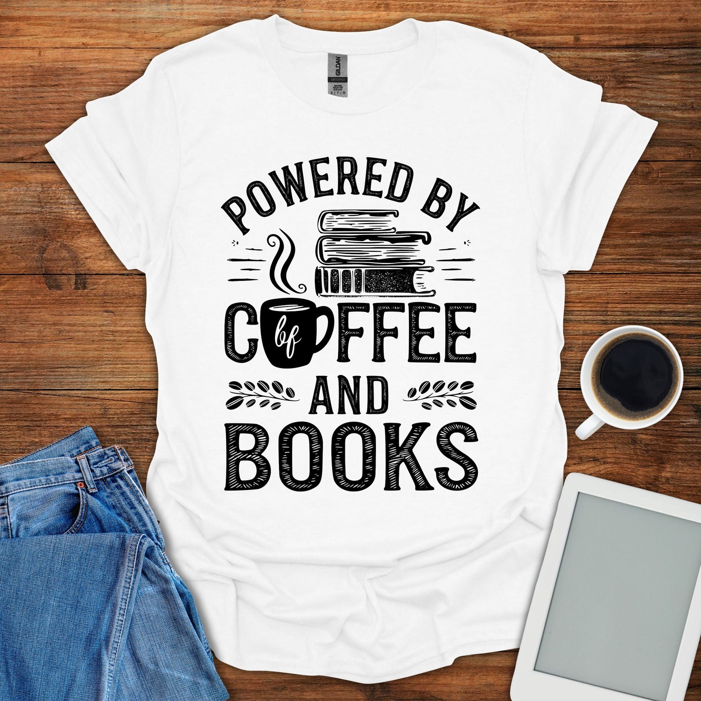 Powered By Coffee And Books Tee