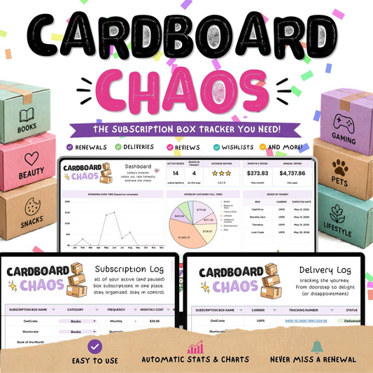 Cardboard Chaos - Subscription Box Tracker