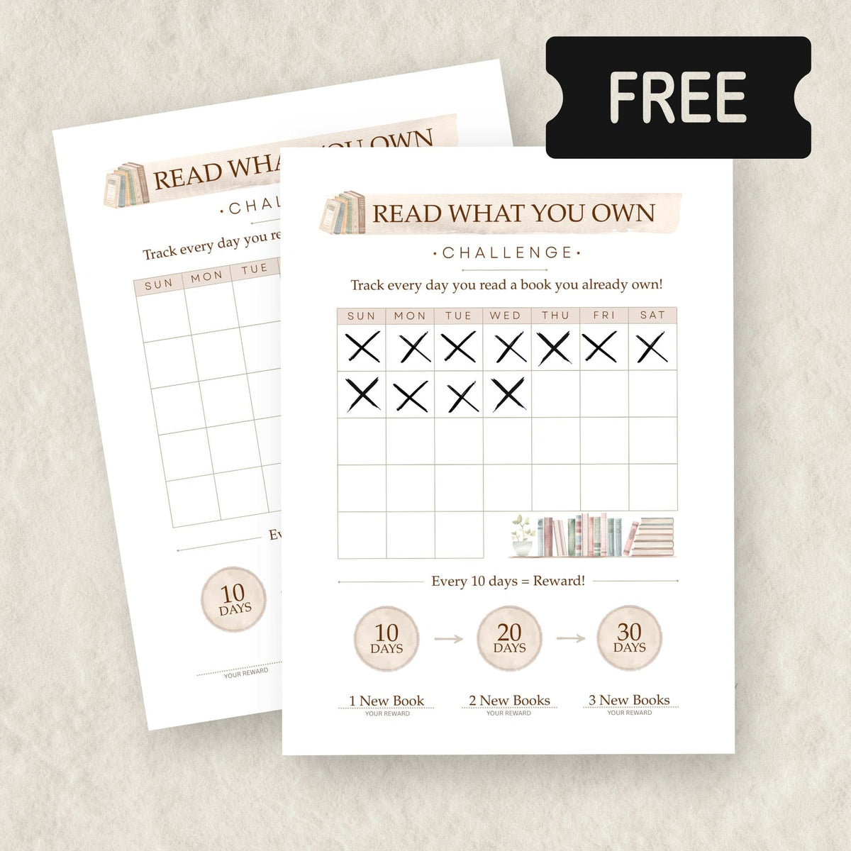 Monthly Shelf Discipline Calendar [Printable]